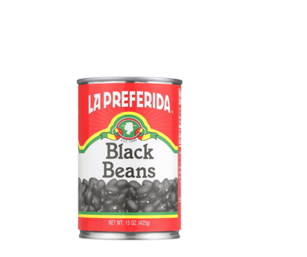 LA PREFERIDA BLACK BEANS 24 LASTAS 15 ONZAS