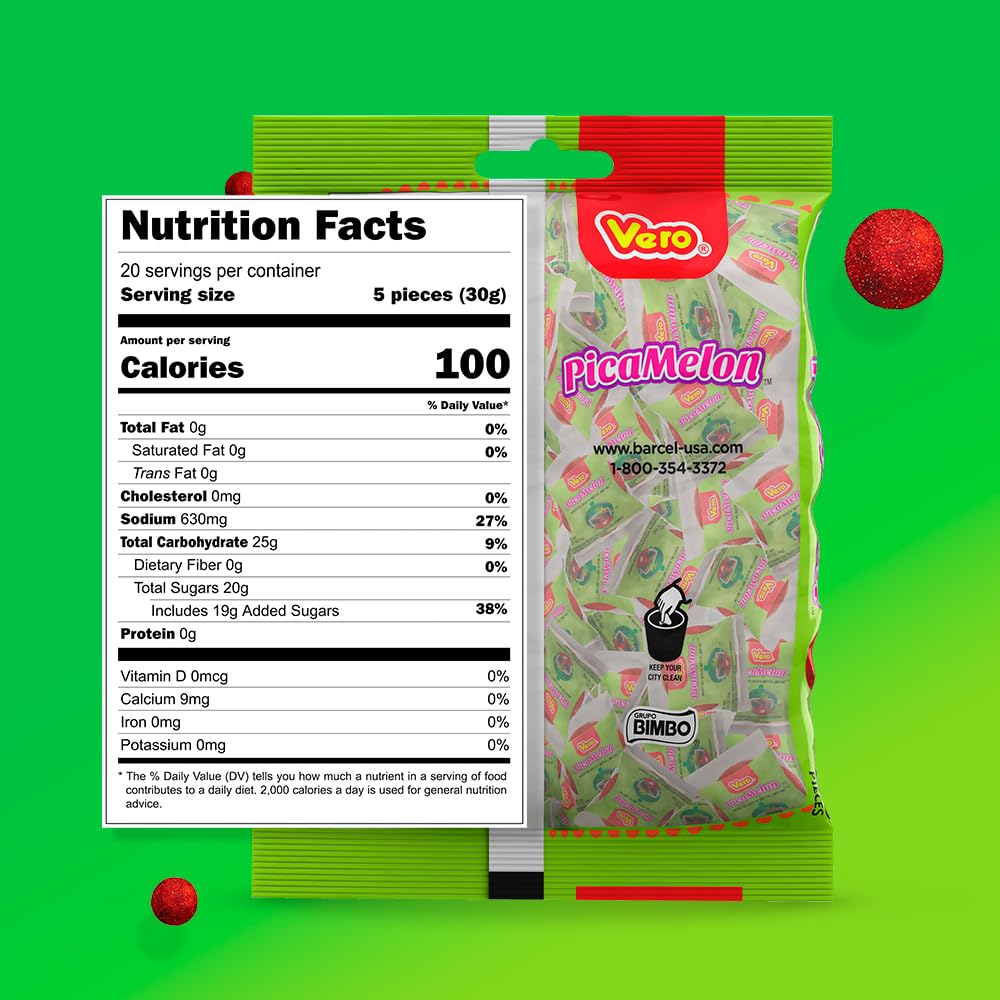 Vero - Watermelon Gummy Coated With Chili and Sugar (1 bag, 100 pcs)