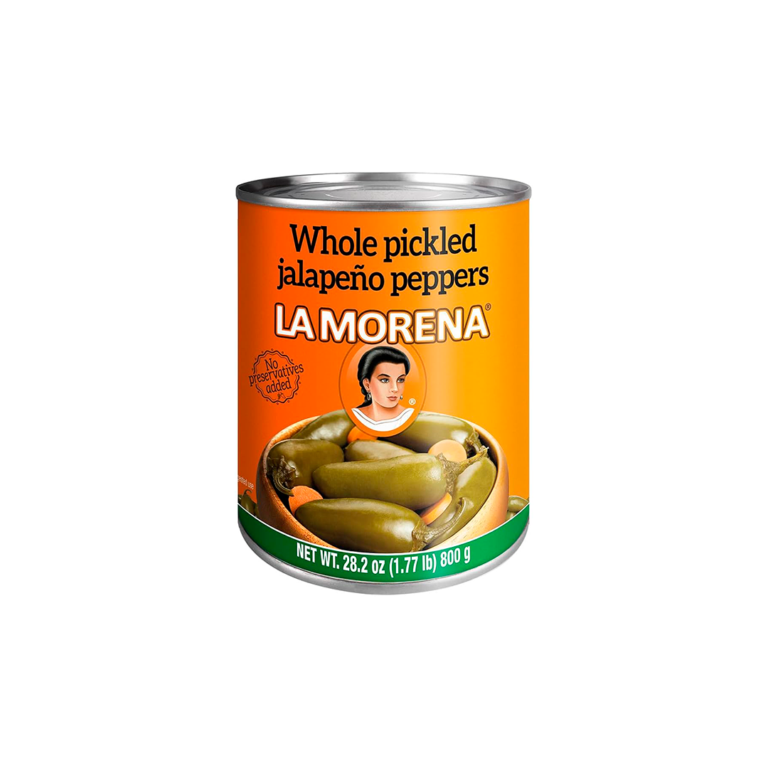 La Morena Jalapeños Enteros (paquete de 12, 28.2 oz)