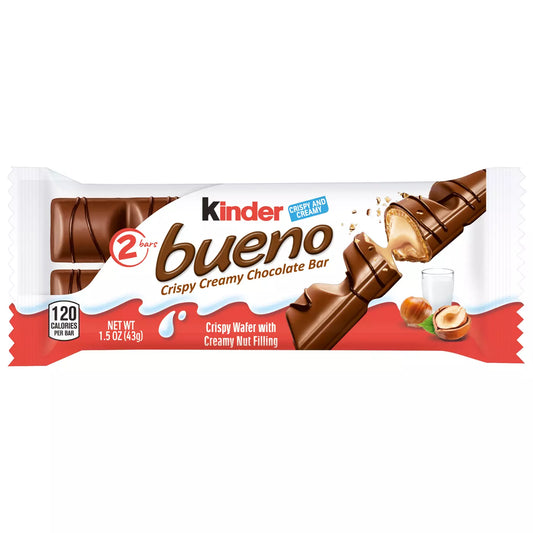 Kinder Bueno Crispy Creamy Chocolate Bar (1.5 oz, 2-Bar Pack)