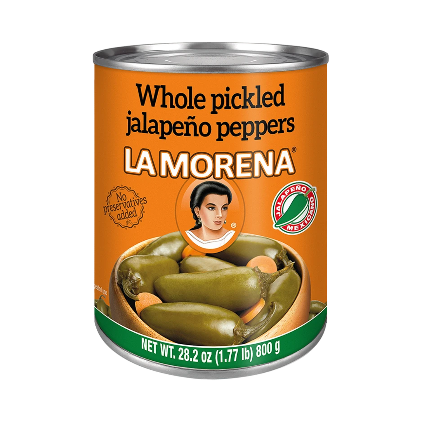 La Morena Jalapeños Enteros (paquete de 12, 28.2 oz)