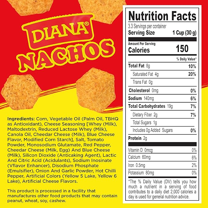 Diana Tortillas Sabor Nacho (paquete de 24, 3.84 oz)