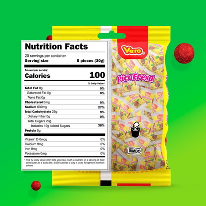 Vero - Strawberry Gummy Coated With Chili and Sugar (1 bag, 100 pcs)