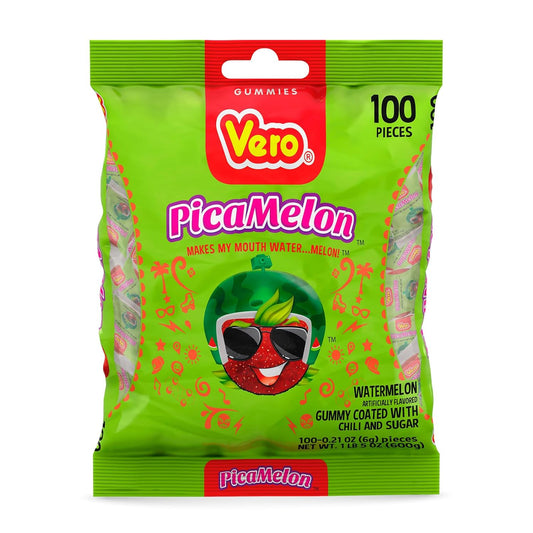 Vero - Watermelon Gummy Coated With Chili and Sugar (1 bag, 100 pcs)