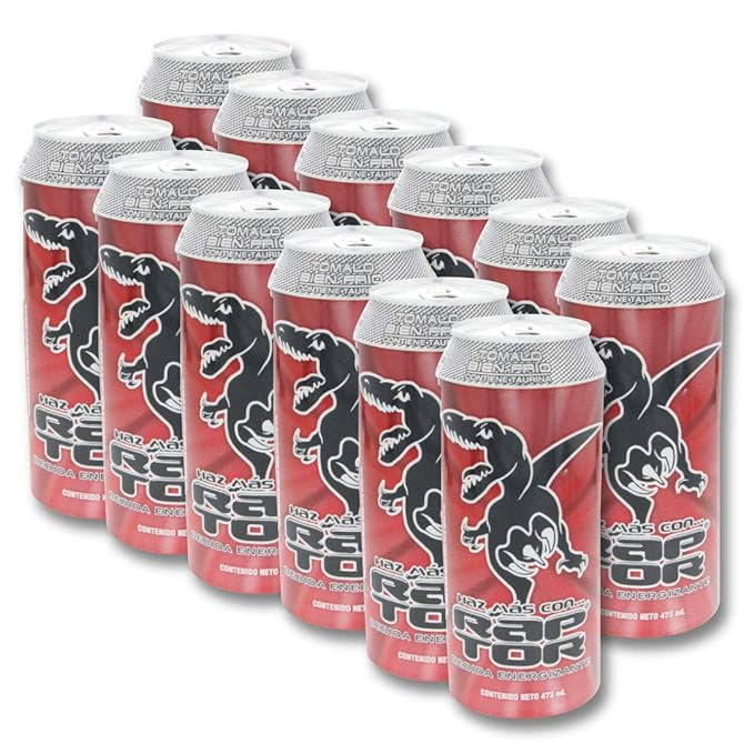 RAPTOR BEBIDA ENERGETICA EN BOTELLA 24 BOTELLAS DE 16 ONZAS
